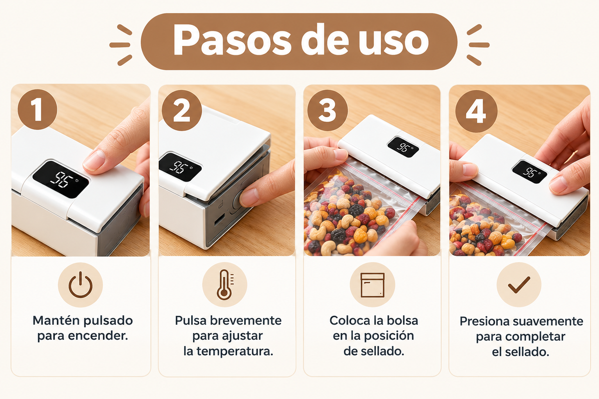 Sellador de bolsas 2 en 1