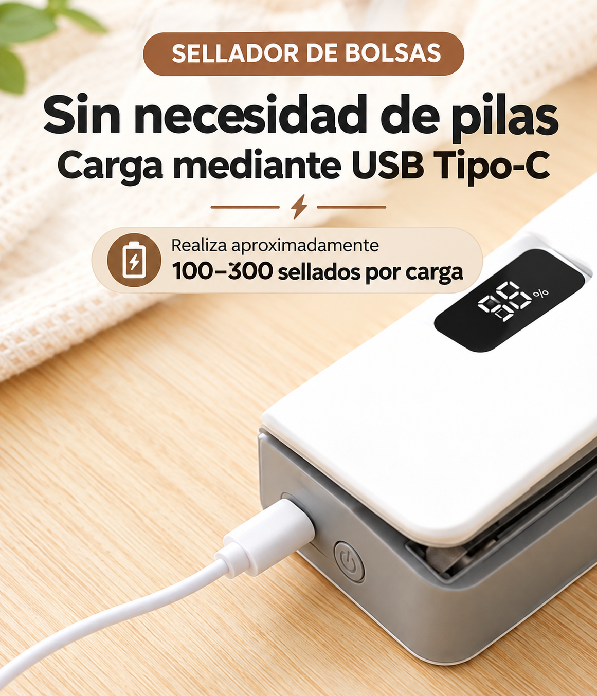 Sellador de bolsas 2 en 1