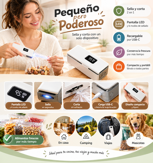 Sellador de bolsas 2 en 1
