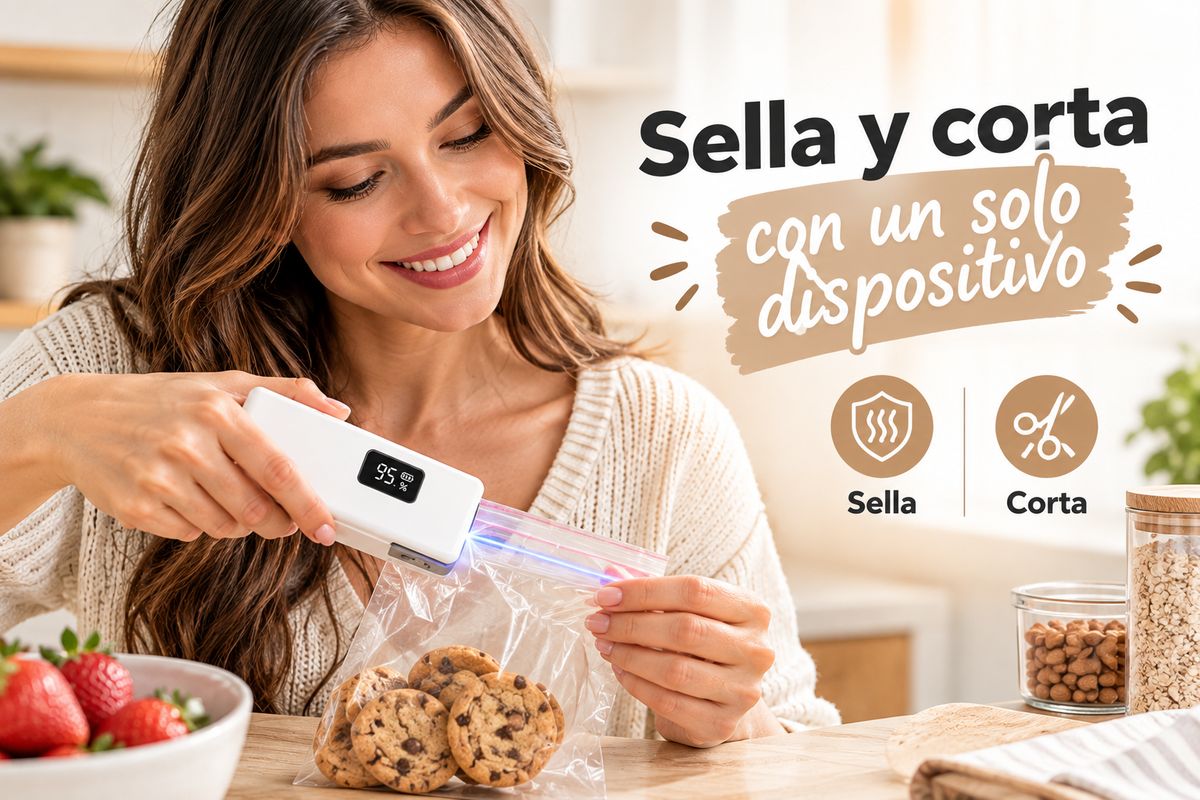 Sellador de bolsas 2 en 1