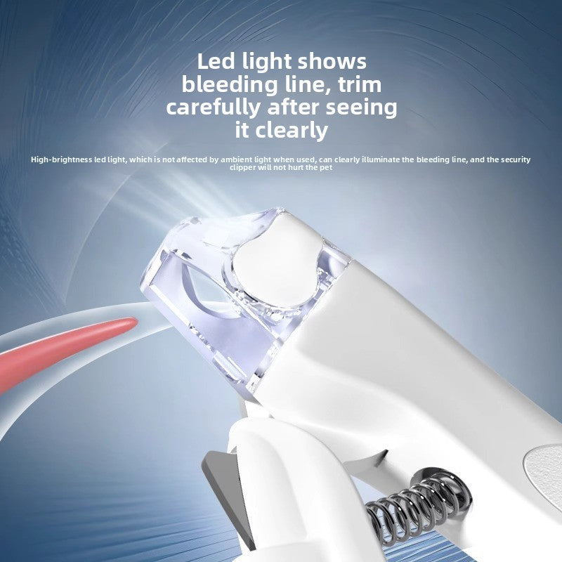 Cortaúñas para mascotas con luz LED
